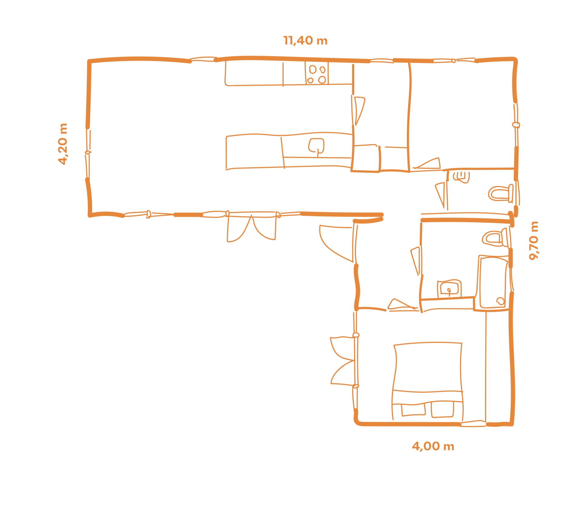 Plattegrond stacaravan LACET Madita