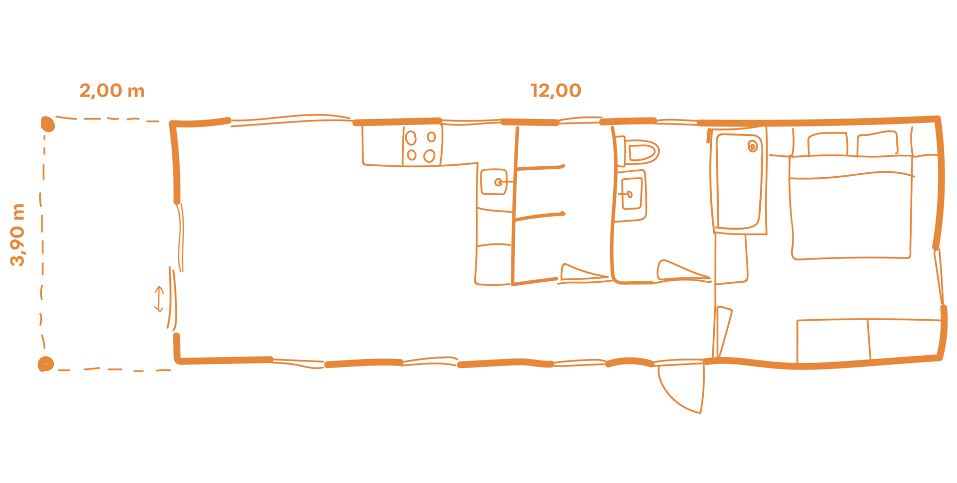 Plattegrond stacaravan LACET Marent