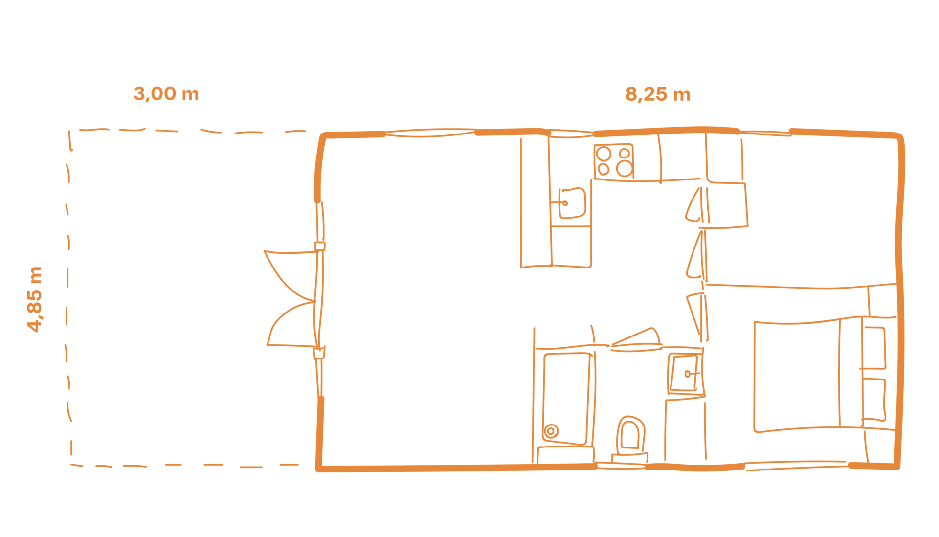 Plattegrond stacaravan LACET Oregon 40m2