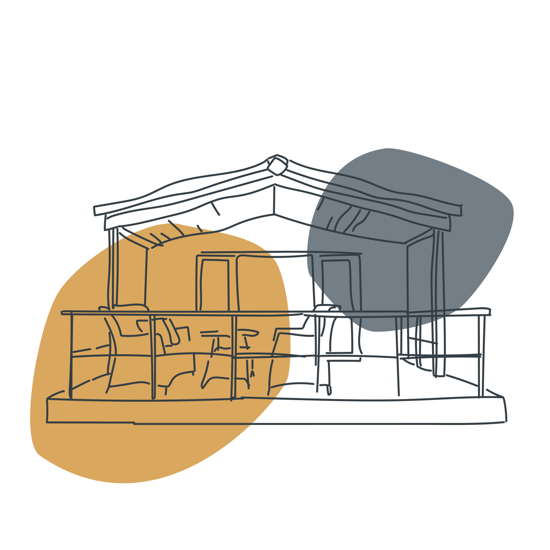 LACET illustratie stacaravan met terras