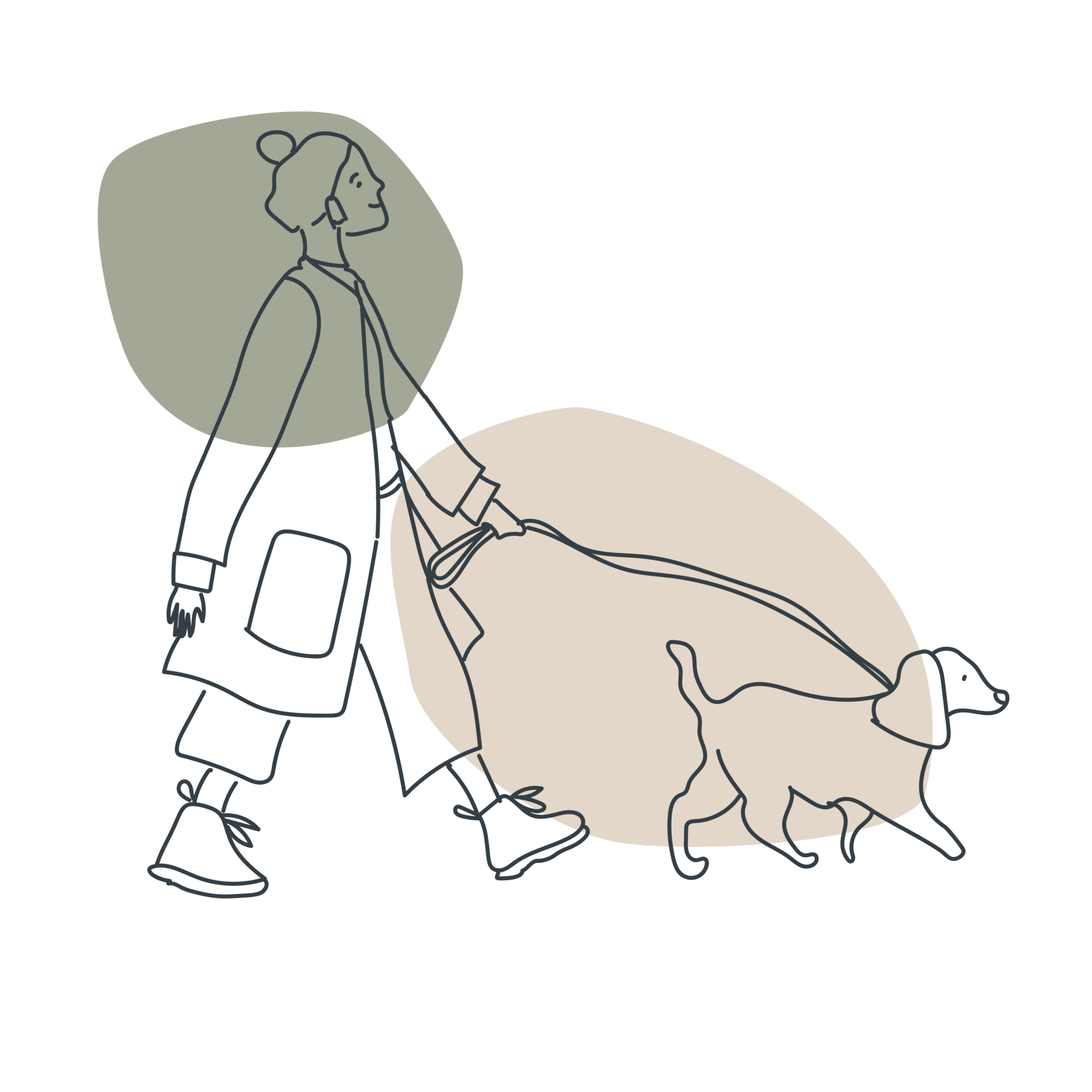 LACET illustratie vrouw met hond