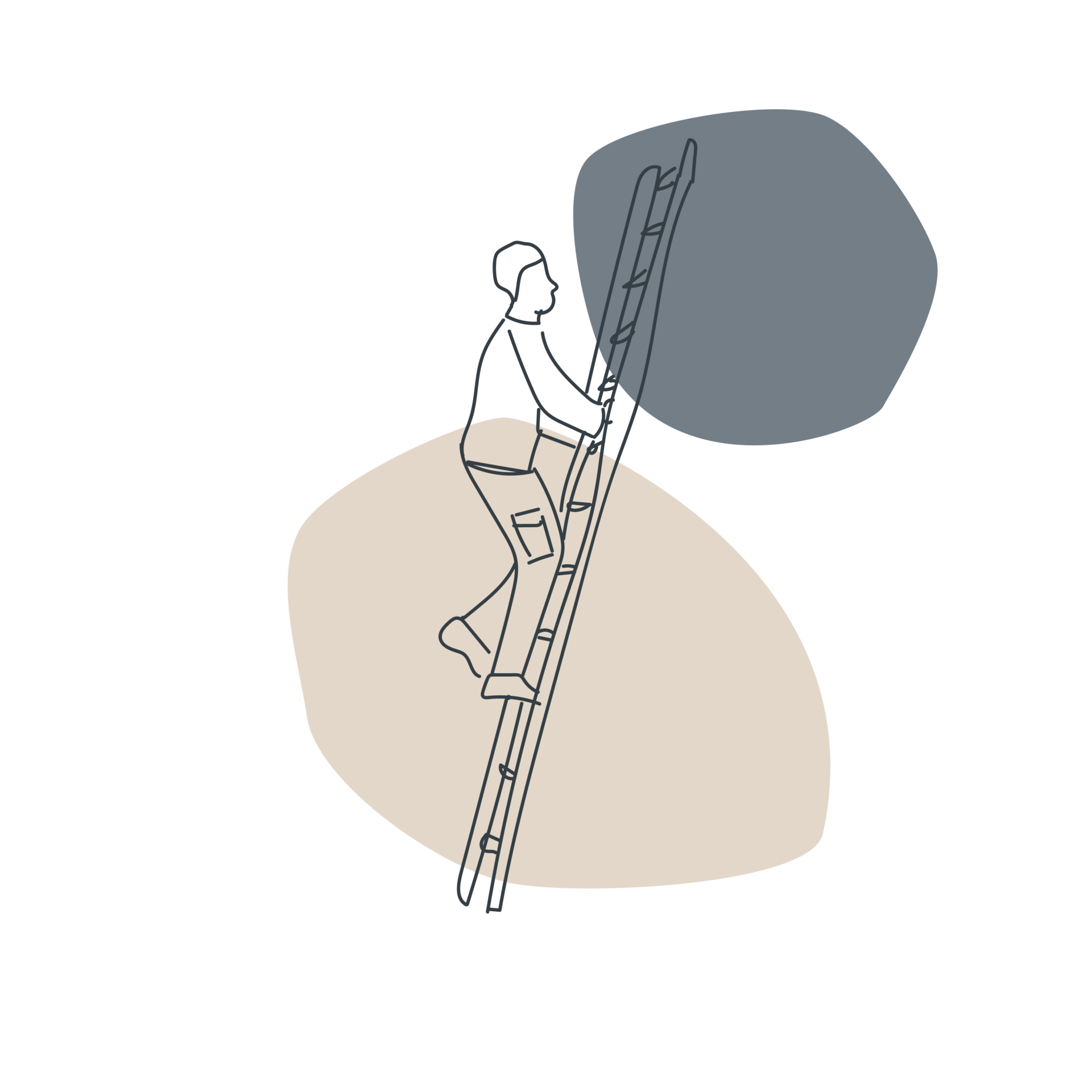 LACET Illustratie Man op ladder